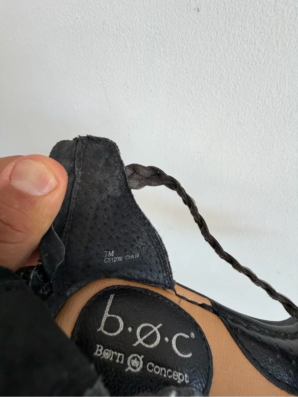 b.o.c. Black Braided Gladiator Sandals for Women